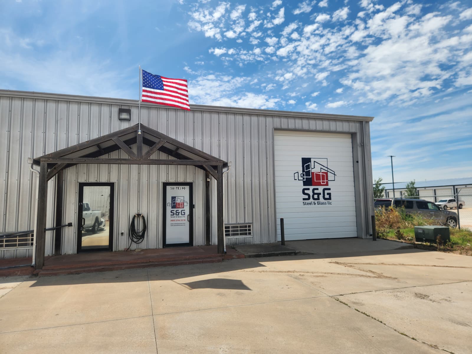 S&G office and shop exterior in Edmond, Oklahoma